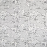 Maps Grey Made To Measure Roman Blind