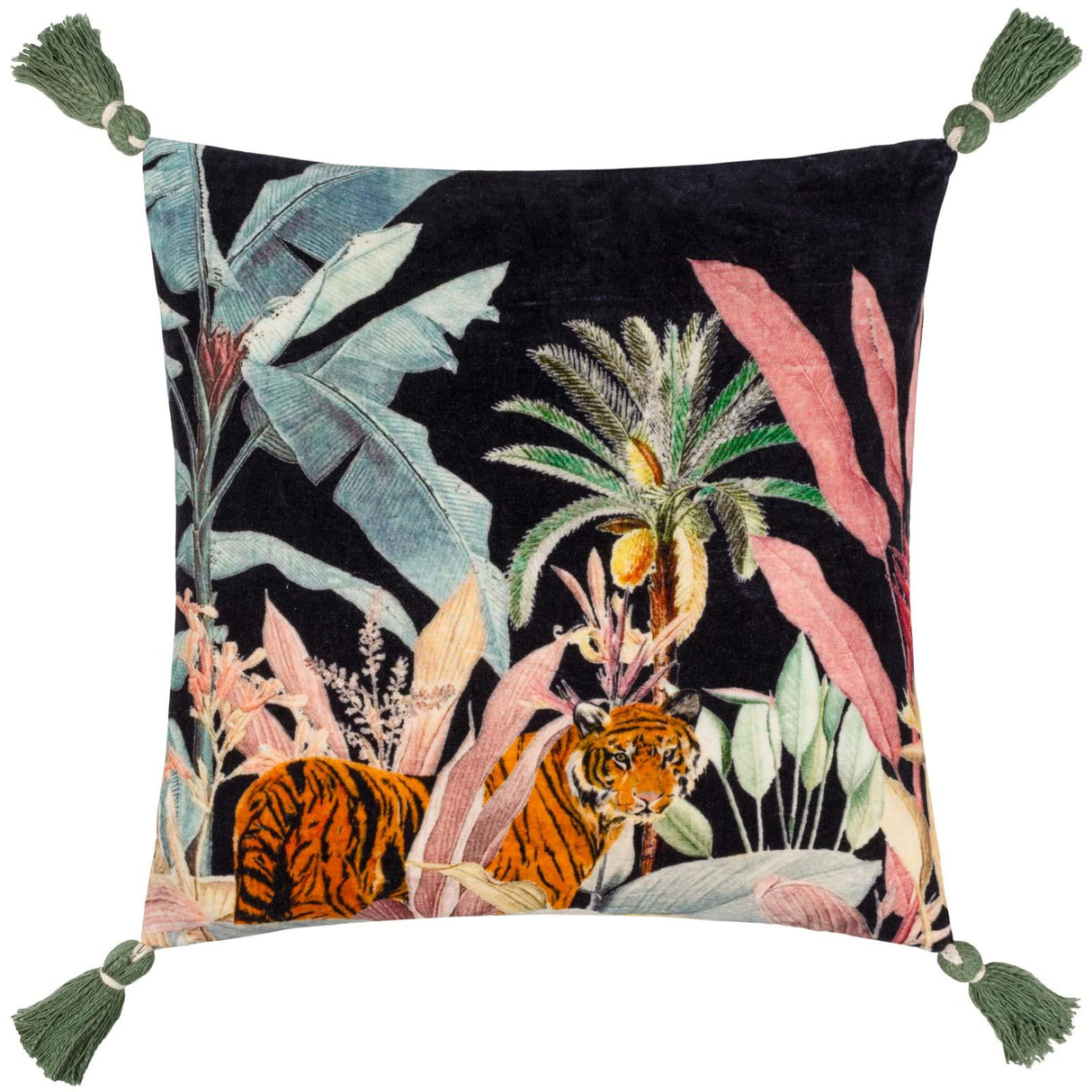 Midnight Jungle Tiger Cushion Cover