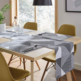 Larsson Geo Table Runner Grey