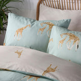 Milo Giraffe Duvet Cover Set Duck Egg