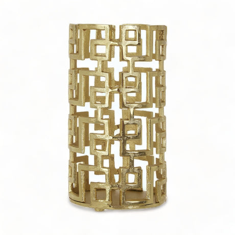 Tarbet Gold Cutout Candle Holder