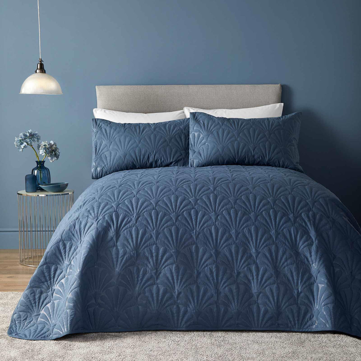 Cavali Bedspread Dark Blue