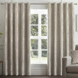 Chateau Jacquard Eyelet Curtains Natural