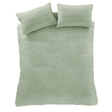 Seersucker Sage Green Duvet Cover Set