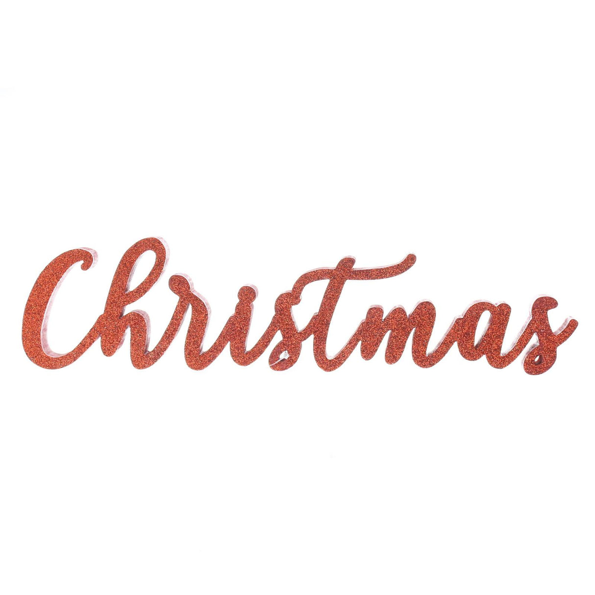 Red Glitter Christmas Sign