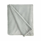 Snug Flannel Fleece Blanket  Super Soft Throw in Silver