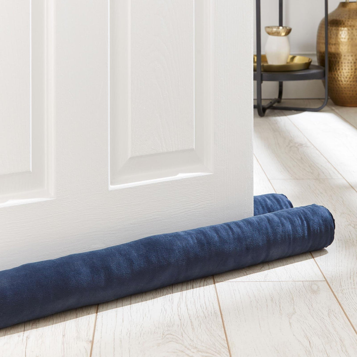 Kingsley Matt Velvet Draught Excluder Navy