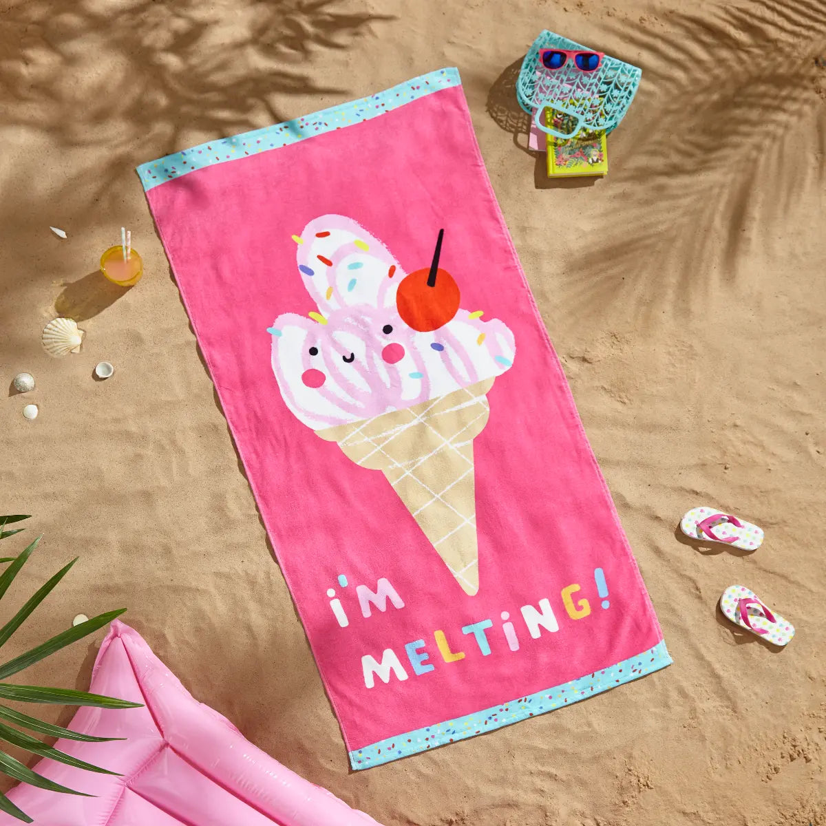 Catherine Lansfield Cotton Beach Towel 76cm x 160cm