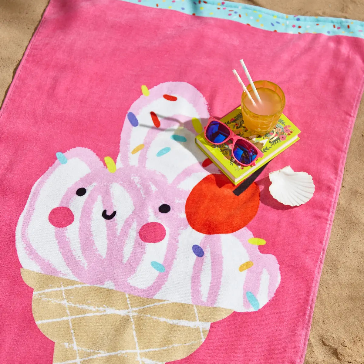 Catherine Lansfield Cotton Beach Towel 76cm x 160cm