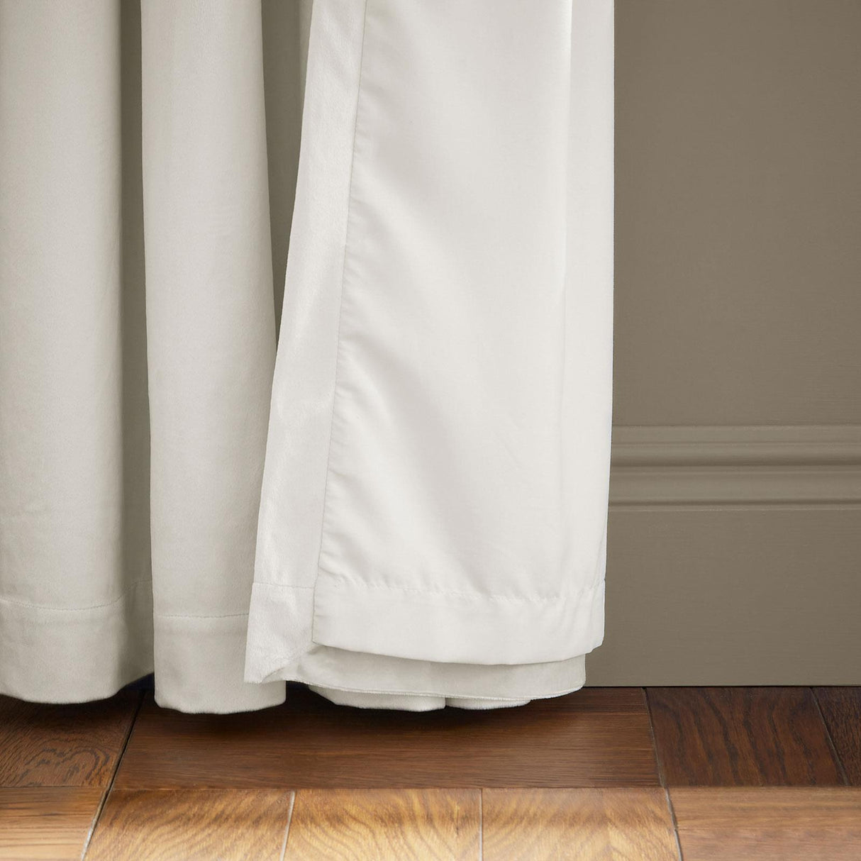 Kingsley Matt Velvet Eyelet Curtains Cream