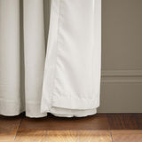 Kingsley Matt Velvet Eyelet Curtains Cream