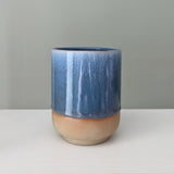 Reactive Blue Glaze Pot