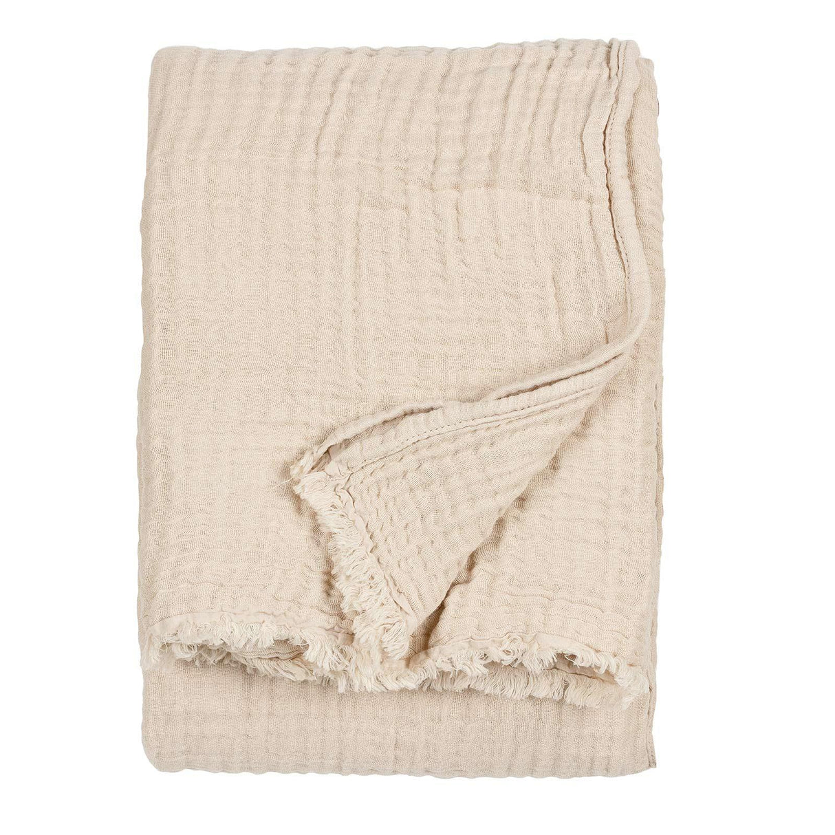 Lark Muslin Cotton Throw Natural