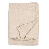 Lark Muslin Cotton Throw Natural