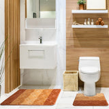 Halo Non-Slip Bath & Pedestal Mat Set Burnt Orange