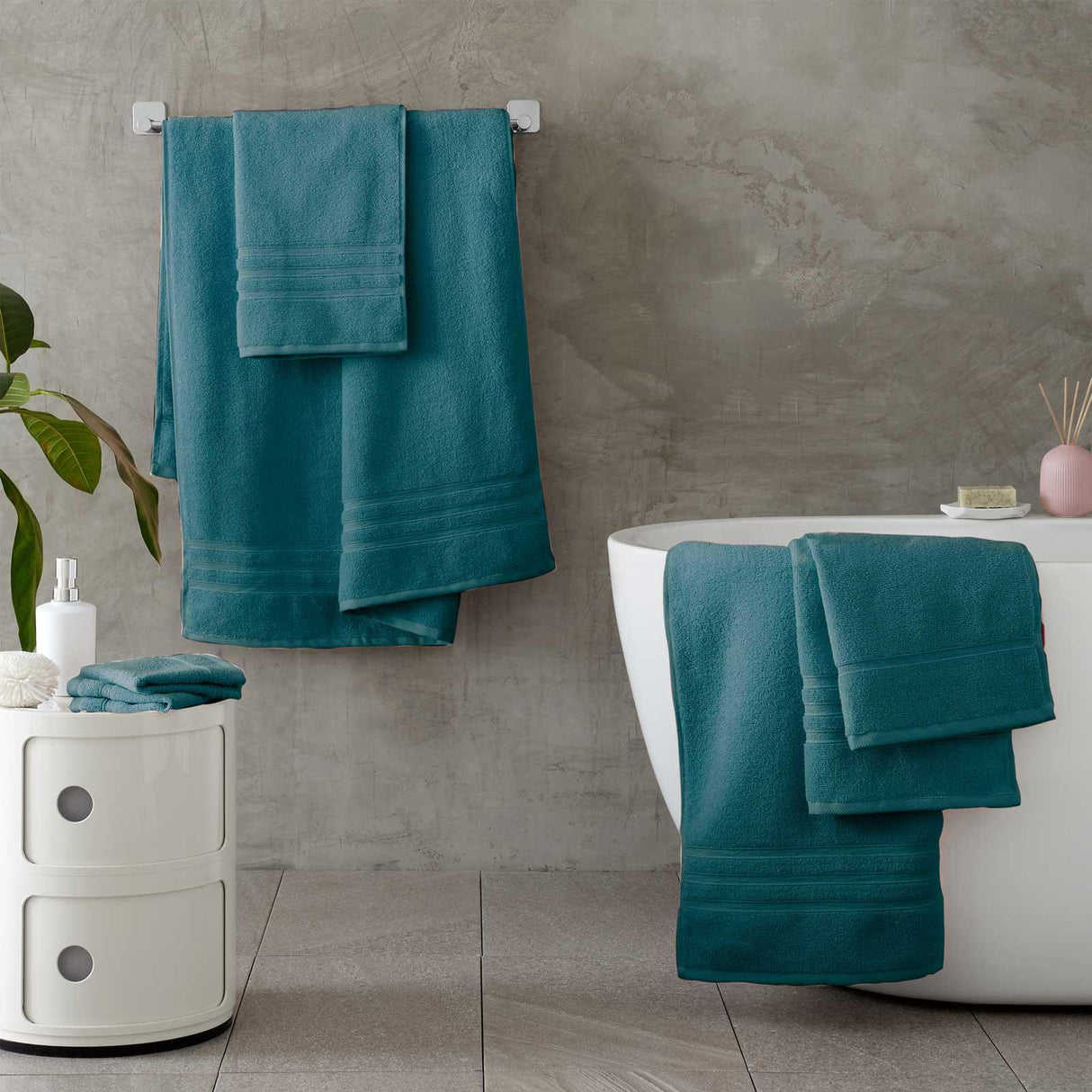 Zero Twist 6 Piece Towel Bale Teal