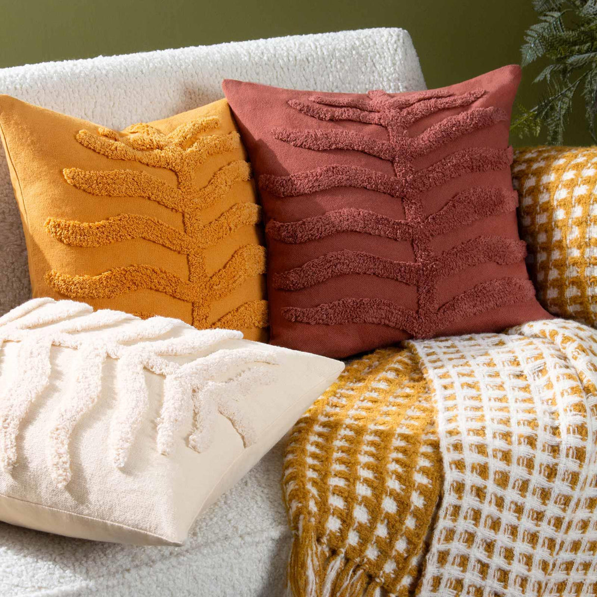 Toasty Waffle Throw Ochre