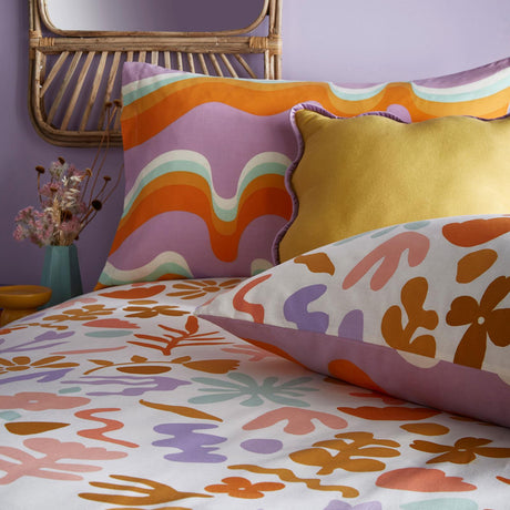 Amelie Abstract Floral Reversible Duvet Cover Set