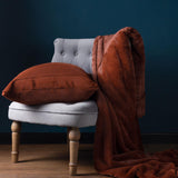 Empress Faux Fur Throw Rust