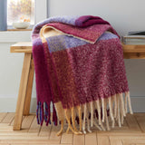 Faux Mohair Check Throw