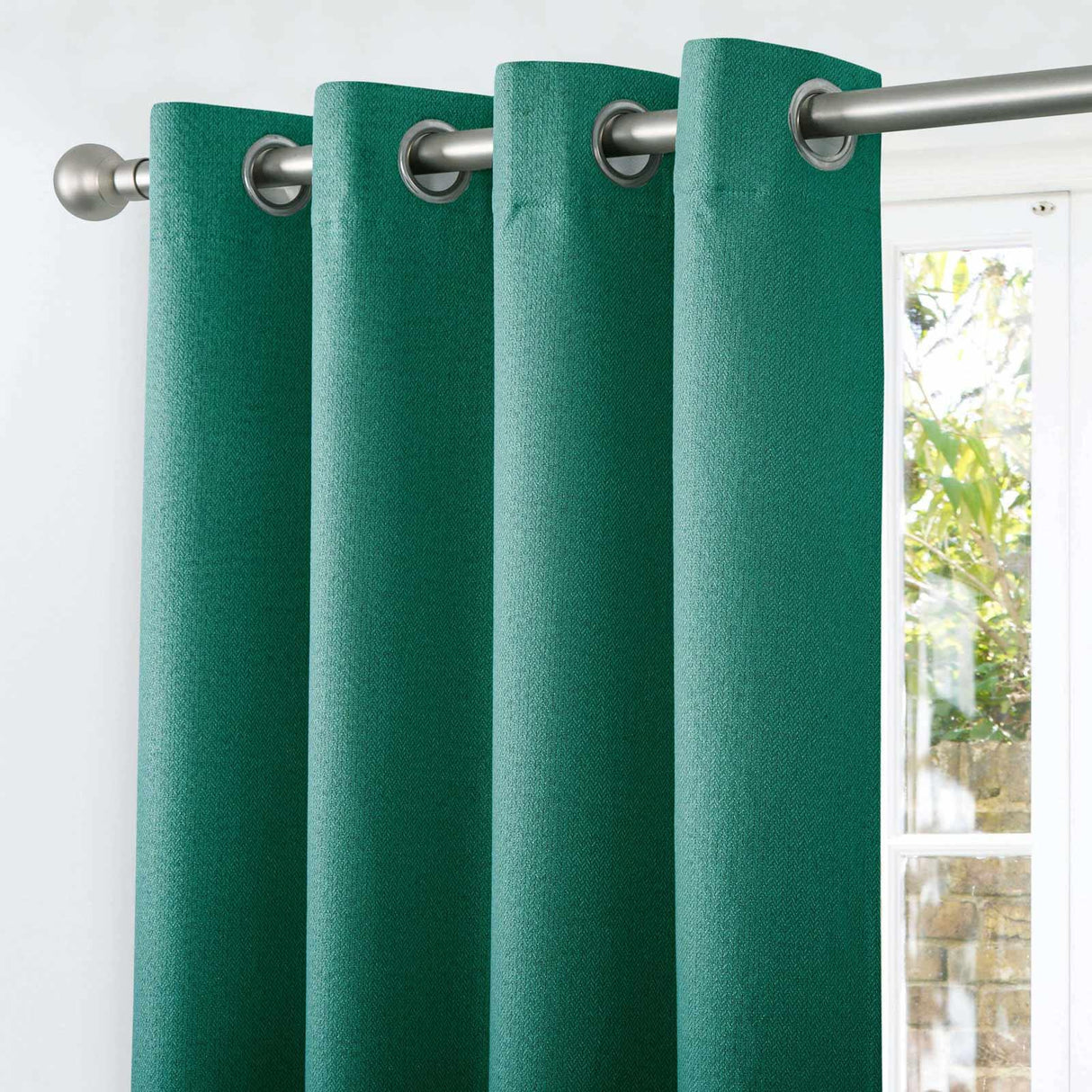 Athos Blackout Eyelet Curtains Green