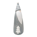 Grey Ceramic Santa Ornament