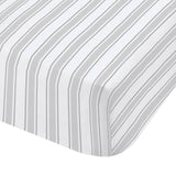 Check and Stripe Fitted Sheet Grey