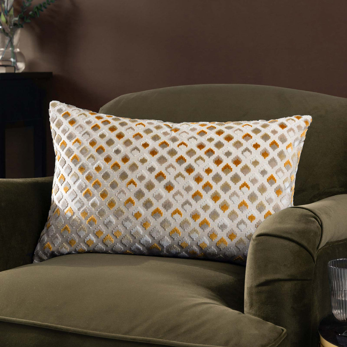 Lexington Jacquard Velvet Cushion Cover 16" x 24" (40x60cm)