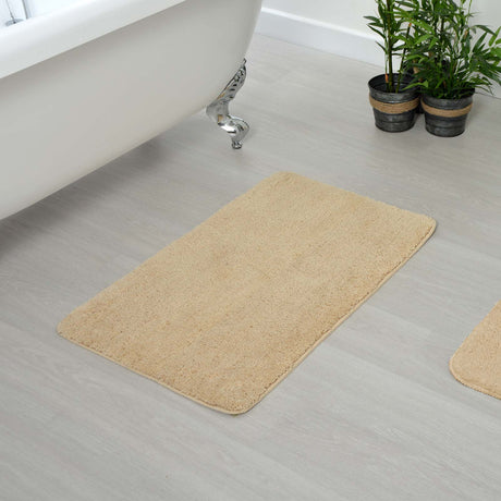 Luxury Microfibre Bath Mat Beige Bath Mat Allure   