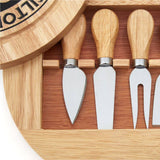 Cheese Board + 4 Piece Knife Set