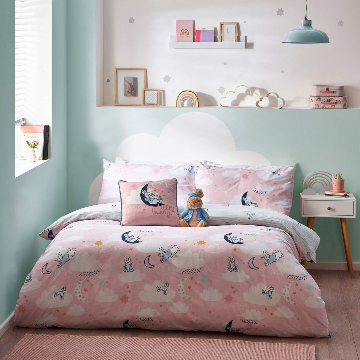 Peter Rabbit™ Sleepy Head Duvet Cover Set Pink