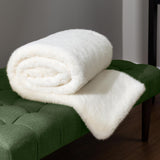 Stanza Faux Fur Throw Ecru