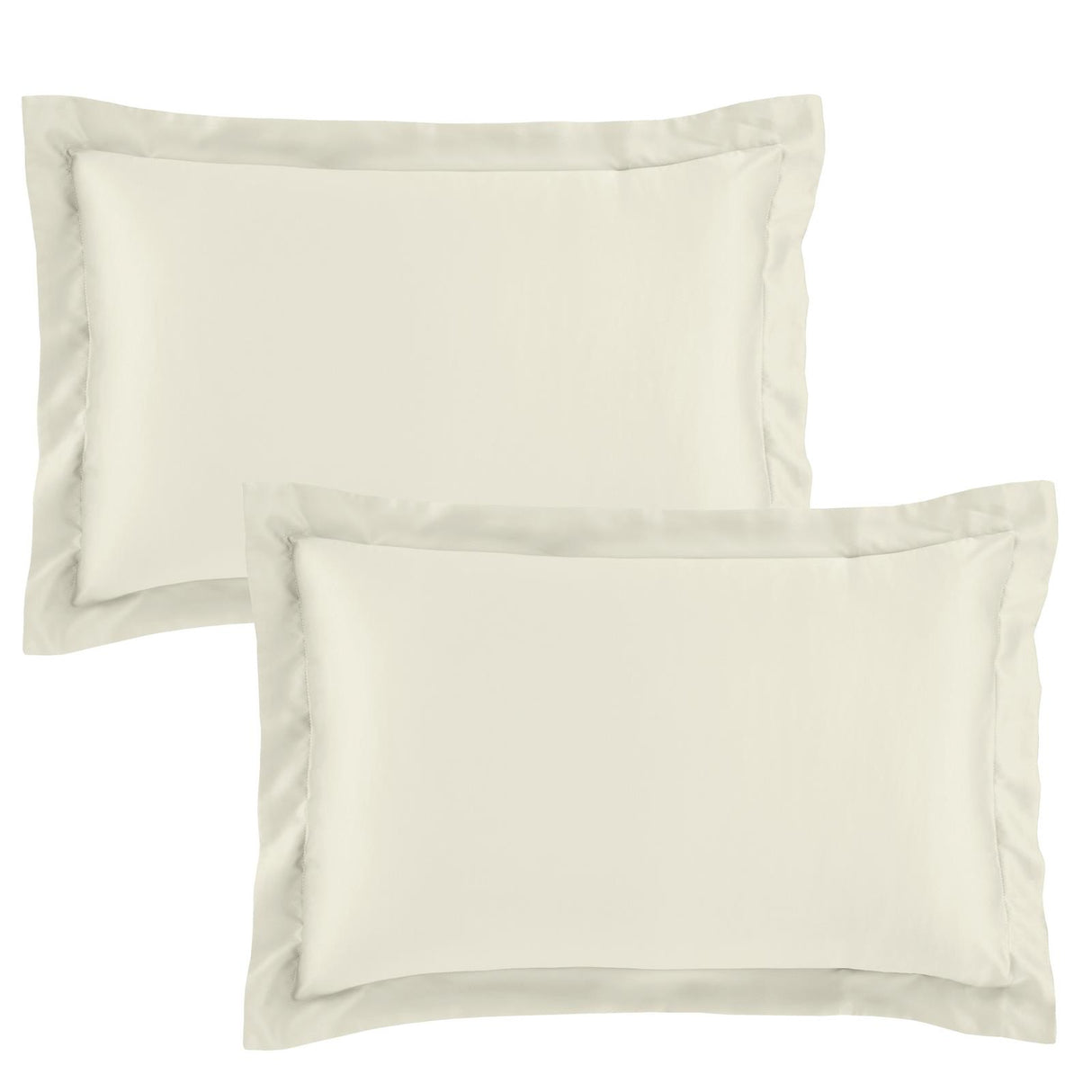 Silky Soft Satin Oxford Pillowcase Pair Champagne