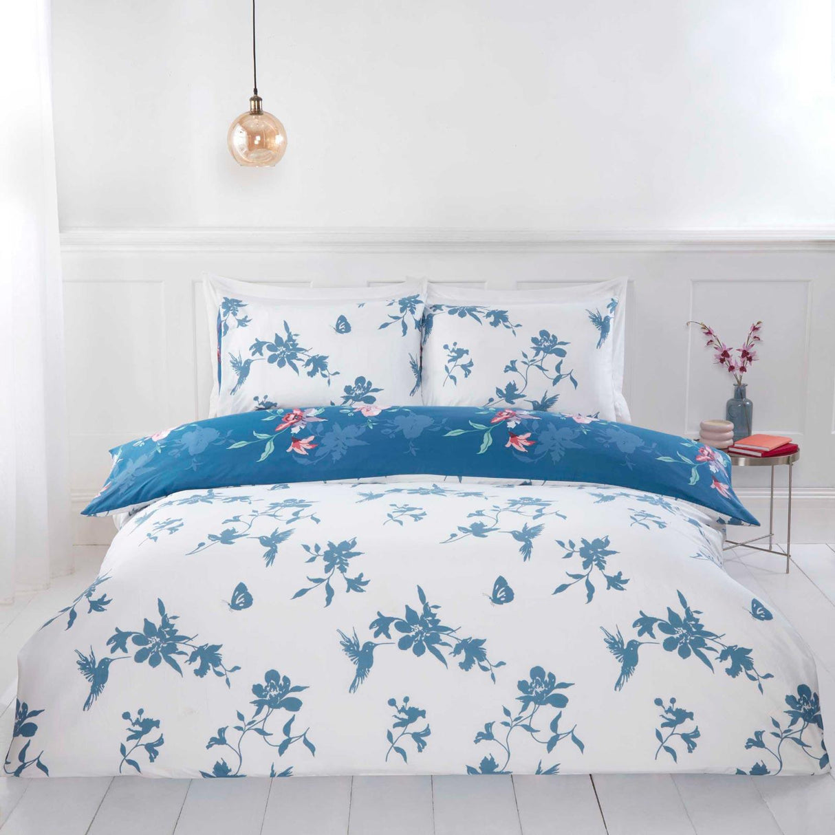 So Soft Hummingbird Duvet Cover Set Blue