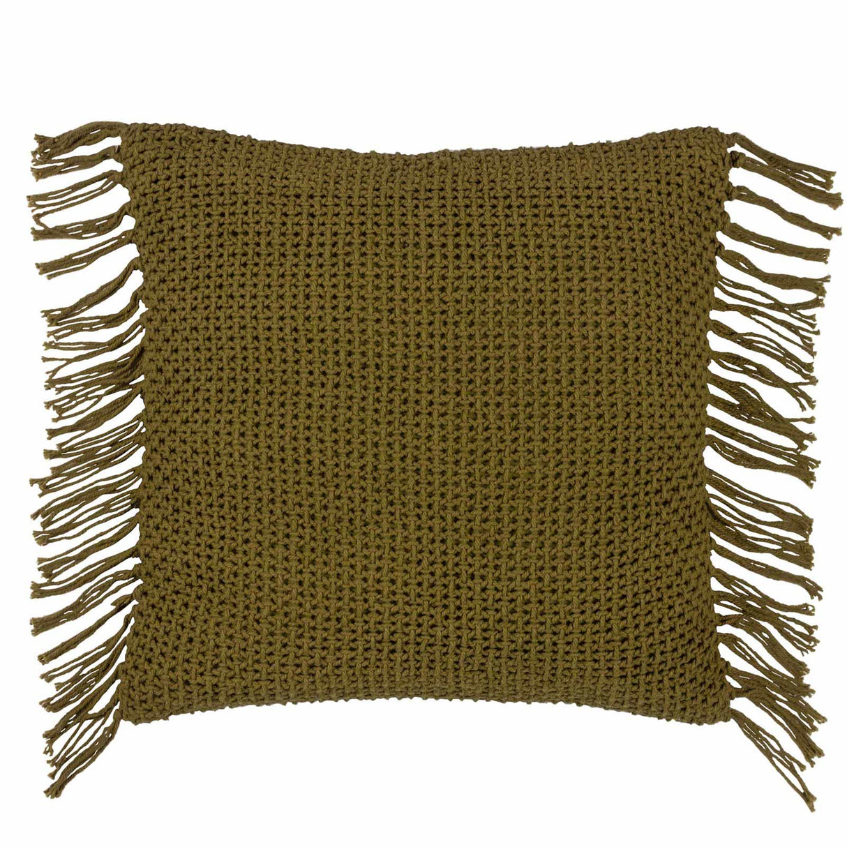 Nimble Fringed Cotton Cushion Cover 18" x 18" (45cm x 45cm)