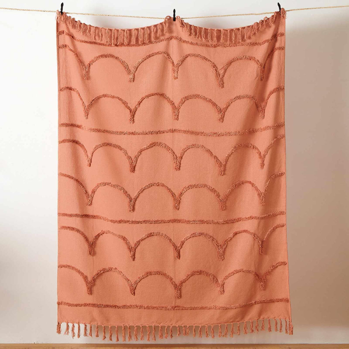 Jakarta Tufted Throw Blush