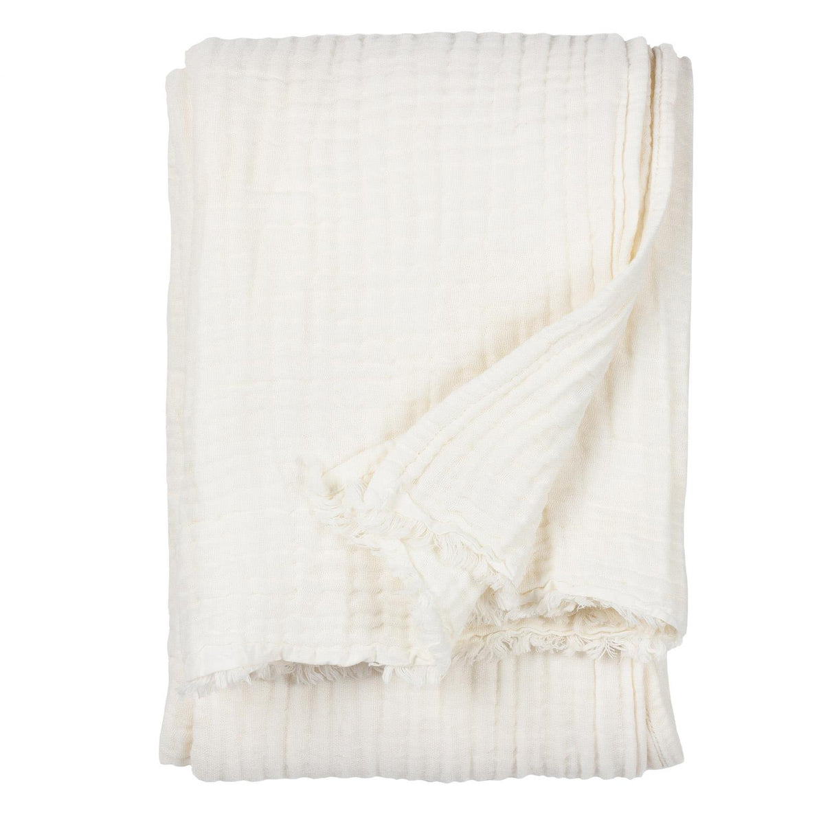 Lark Muslin Cotton Oversized Throw White