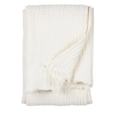 Lark Muslin Cotton Oversized Throw White