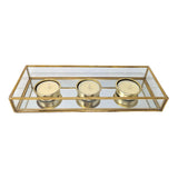 Gold Mirror Tea Light Candle Holder