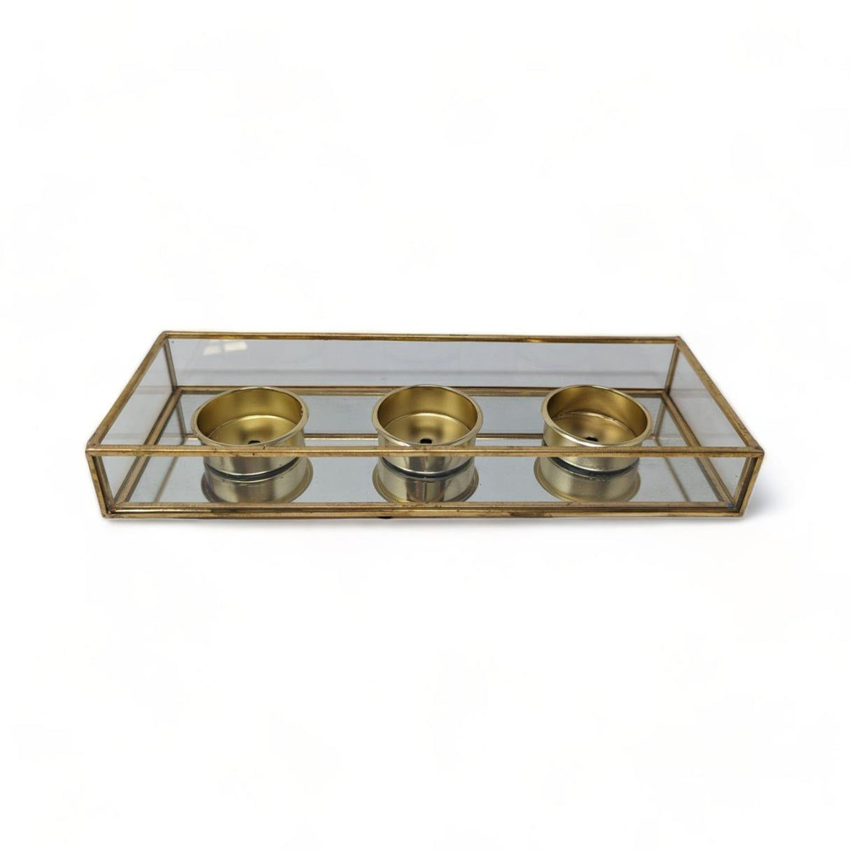 Gold Mirror Tea Light Candle Holder