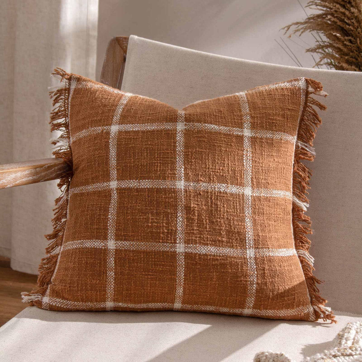 Beni Cushion Cover Ginger + Natural