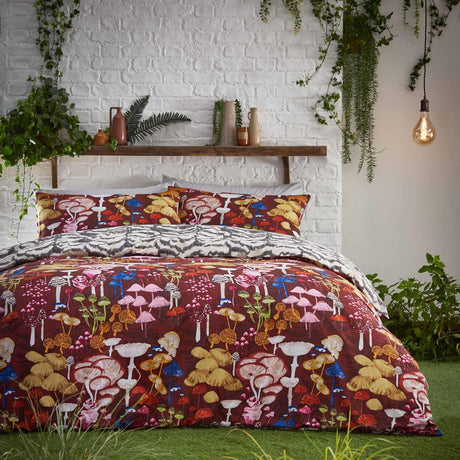 Amanita Mushroom Redwood Duvet Cover Set