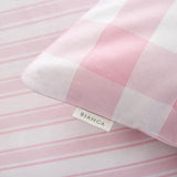 Check and Stripe Duvet Cover Set Pink