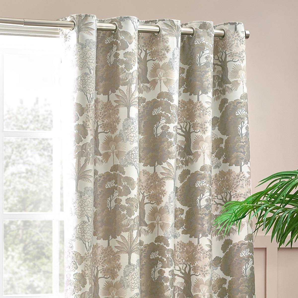 Woodlands Room Darkening Lined Eyelet Curtains