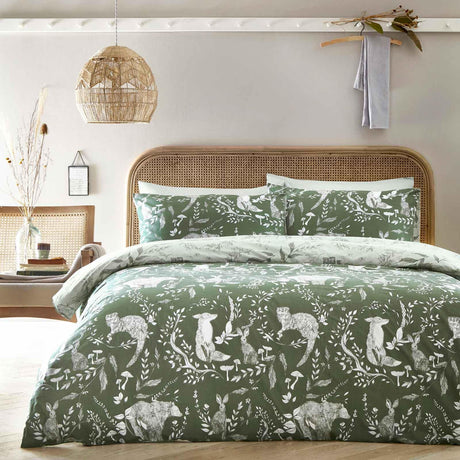 Buckthorn Evergreen Duvet Cover Set