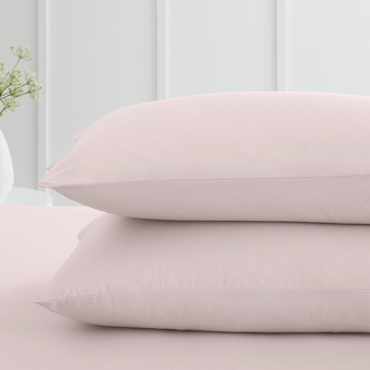 200TC Cotton Percale Pillowcases Blush