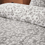 Brushed Cotton Flannelette Grace Floral Leaf Duvet Cover Set