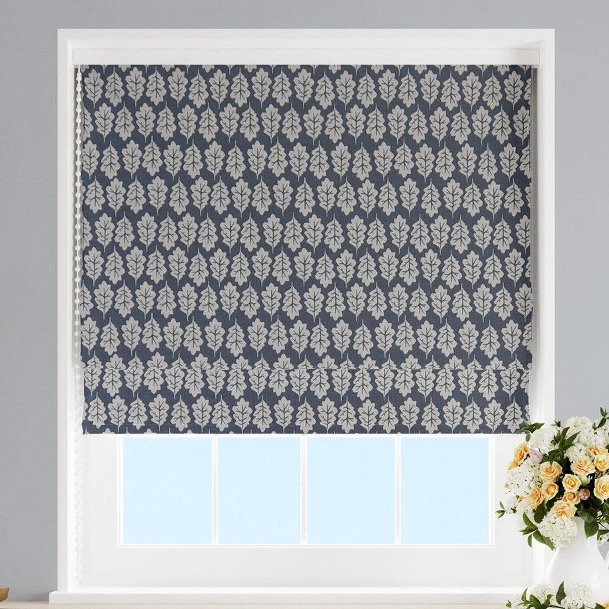 Oak Leaf Midnight Made To Measure Roman Blind