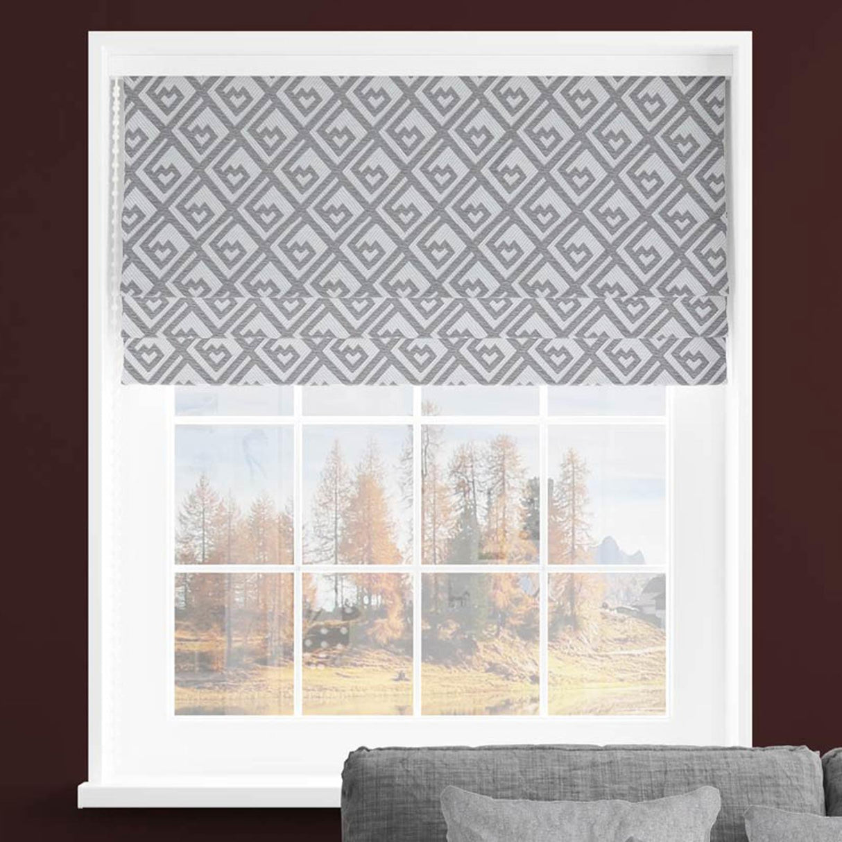 Izmir Grey Made To Measure Roman Blind