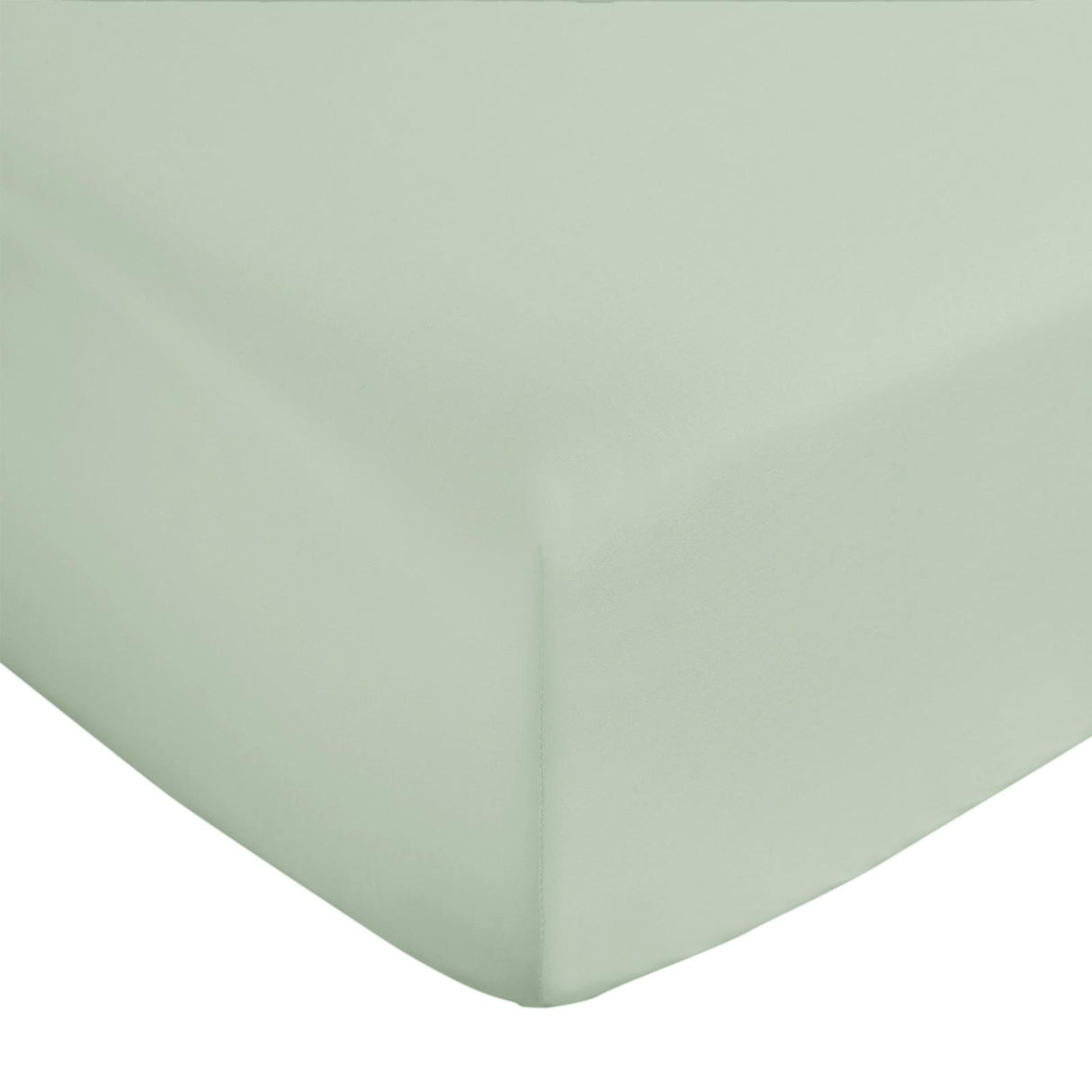 400TC Cotton Sateen Fitted Sheet Green